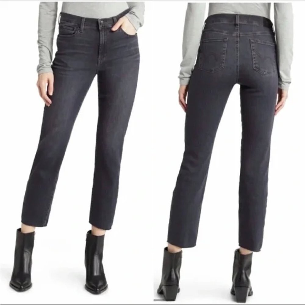 Edwin Women's Size 29 Bree High Waist Raw Hem Straight Leg Jeans